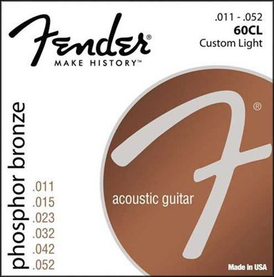FENDER STRINGS NEW ACOUSTIC 60CL PH0S BRONZE 11-52, струны для акустической гитары, фосфорированная бронза