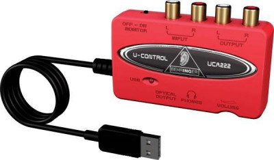 Внешний интерфейс USB BEHRINGER UCA202 для записи и воспроизведения звука на компьютере (PC / MAC)