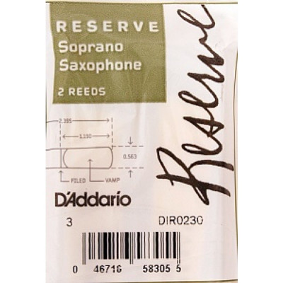 RICO DIR0230 Reserve трости для саксофона-сопрано №3 2 шт