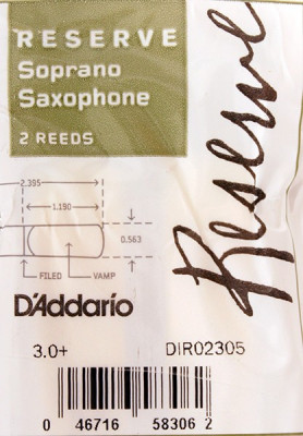 RICO DIR02305 Reserve трости для саксофона-сопрано №3+ 2 шт