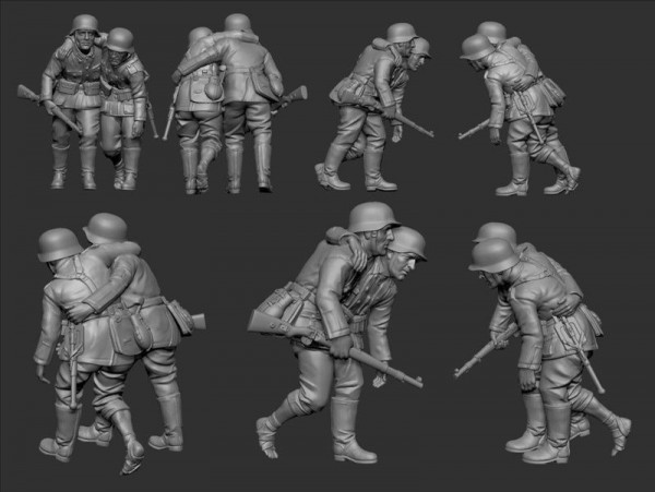 Сборные солдатики ZVEZDA Немецкие санитары, 1/72