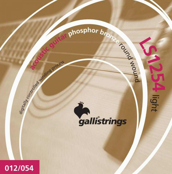 Комплект струн для акустической гитары GALLI STRINGS LS1254 light, 12-54
