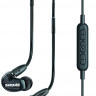 SHURE SE215-K-BT1-EFS беспроводные внутриканальные Bluetooth наушники с одним динамическим драйвером, прозрачные черные.