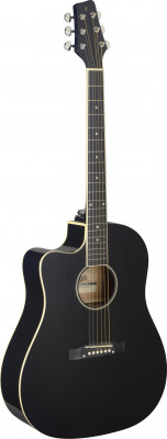 STAGG SA35 DSCE-BK LH электроакустическая гитара