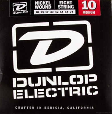 DUNLOP DEN Nickel Plated Steel 10-74 8 String струны для 8-струнной электрогитары