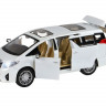Машина "АВТОПАНОРАМА" Toyota Alphard, белый, 1/29, свет, звук, инерция, в/к 20*10*11 см