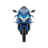 Мотоцикл "АВТОПАНОРАМА" SUZUKI GSR-R1000, 1/12, металл, синий, свободный ход колес