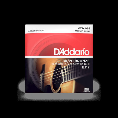 Комплект струн для акустической гитары D'Addario EJ12 13-56