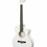 Гитара акустическая MARTIN ROMAS MR-440 WH дредноут с ВЫРЕЗОМ глянцевый лак, цвет - белый