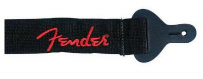 FENDER BLACK/RED LOGO ремень для гитары черно-красный