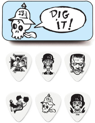 DUNLOP BL113T.73 Frank Kozik Series 2 Pick Tin набор медиаторов в жестяной коробке .73 мм, 6 шт