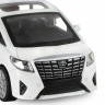 Машина "АВТОПАНОРАМА" Toyota Alphard, белый, 1/43, инерция, откр. двери, в/к 17,5*12,5*6,5 см