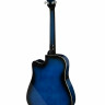 Гитара акустическая MARTIN ROMAS MR-441 BLS дредноут с ВЫРЕЗОМ глянцевый лак, цвет - синий бёрст