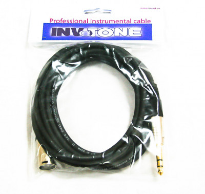 Invotone ACM1003(S) RU микрофонный кабель XLR папа-Jack stereo 3 м