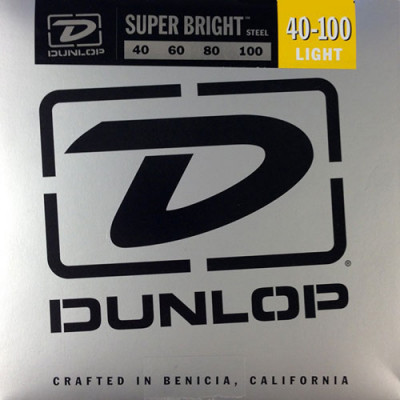 DUNLOP DBSBS Super Bright Steel Bass Light 40-100 струны для 4-струнной бас-гитары