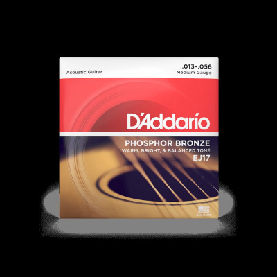 Комплект струн для акустической гитары D'Addario EJ17 13-56