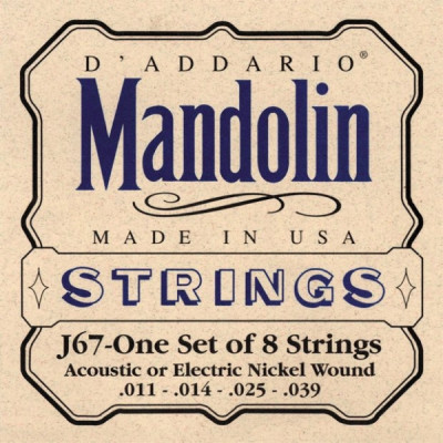 D'Addario J67 - струны для мандолины, Nickel
