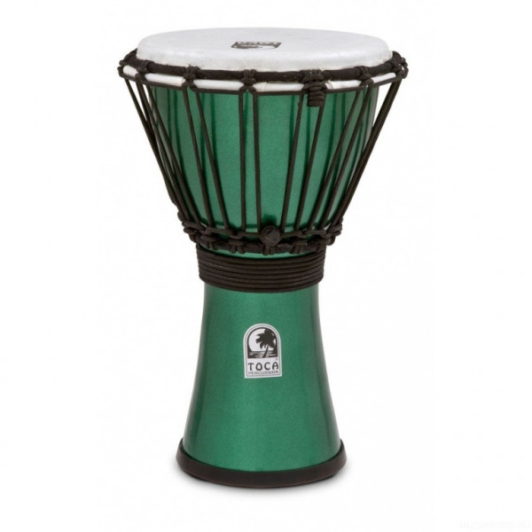 TOCA TFCDJ-7MG Freestyle Colorsound Djembe X-Small Metallic Green джембе, синтетика, 7"х12,5"