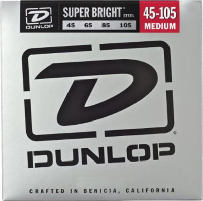 DUNLOP DBSBS Super Bright Steel Bass Medium 45-105 струны для 4-струнной бас-гитары