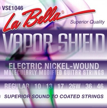 LA  BELLA VSE1046 Vapor Shield Electric Regular 10-46 струны для электрогитары с защитной обработкой