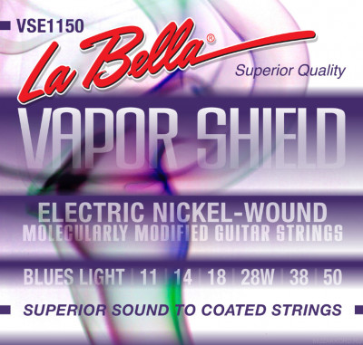 LA  BELLA VSE1150 Vapor Shield Electric Blues Light 11-50 струны для электрогитары с защитной обработ