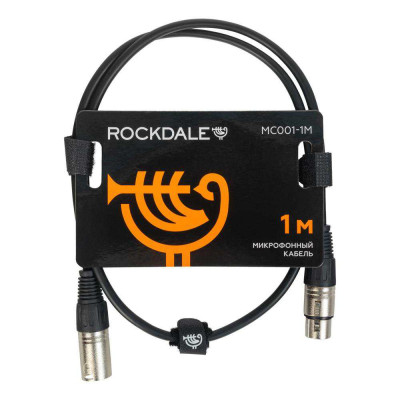 Микрофонный кабель ROCKDALE MC001-1M, XLR, 1м