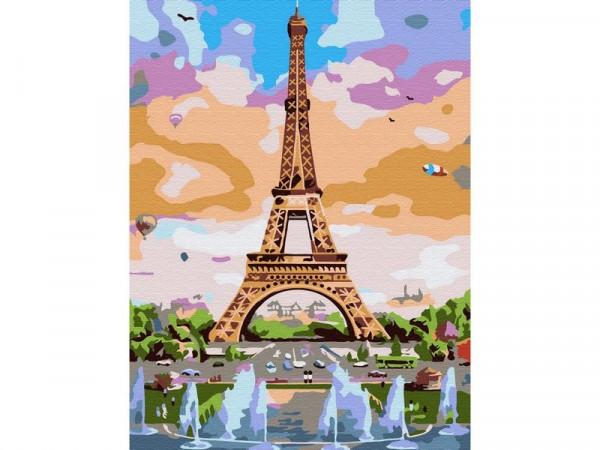 Картина по номерам 15х20 ЭЙФЕЛЕВА БАШНЯ (16 цветов)