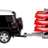 Машина "АВТОПАНОРАМА" Toyota FJ Cruiser c прицепом с досками для серфинга, 1/43, инерция, в/к