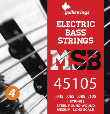 Комплект струн для бас-гитары 045-105 GALLI STRINGS MSB45105 medium