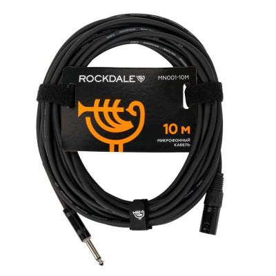 Микрофонный кабель ROCKDALE MN001-10M, XLR male X mono jack male, 10 м