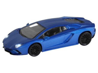 Машина "АВТОПАНОРАМА" Lamborghini Aventador S Coupe, синий, 1/32, свет, звук, в/к 17,5*12,5*6,5 см