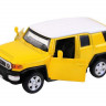 Машина "АВТОПАНОРАМА" Toyota FJ Cruiser, желтый, 1/43, инерция, в/к 17,5*12,5*6,5 см