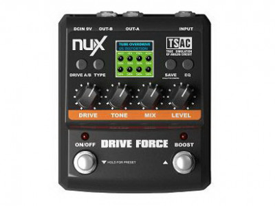 Эмулятор педалей over drive и distortion NUX DRIVE FORCE