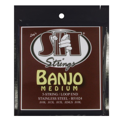 SIT Strings B51024 -Струны для банджо (10-13-15-24w-10) 5 струн