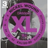 D'Addario EXL120/3D - струны для электрогитары Super Light 9-42, 3 комплекта