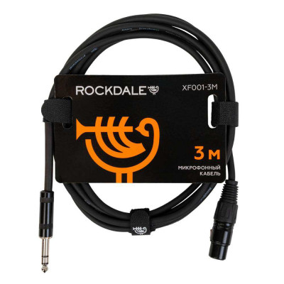 Микрофонный кабель ROCKDALE XF001-3M, XLR female X stereo jack male, 3 м