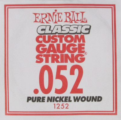 Ernie Ball 1252 калибр.052 одиночная для электрогитары/акустической гитары