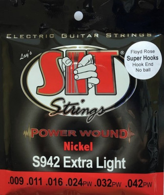 SIT S942FR SUPER HOOKS Extra Light струны для электрогитары (9-11-16-24-32-42) экстра легкого натяжения