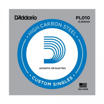 D'ADDARIO PL010 одиночная струна для акустической и электрогитары