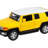 Машина "АВТОПАНОРАМА" Toyota FJ Cruiser,желтый, 1/32, свет, звук, инерция, в/к 17,5*13,5*9 см