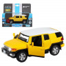 Машина "АВТОПАНОРАМА" Toyota FJ Cruiser,желтый, 1/32, свет, звук, инерция, в/к 17,5*13,5*9 см