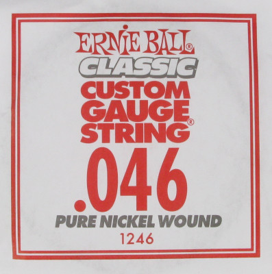 Ernie Ball 1246 калибр.046 одиночная для электрогитары/акустической гитары