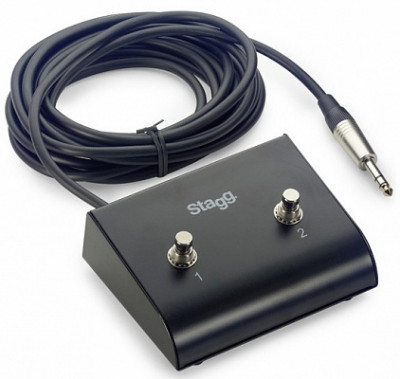 Stagg SSWB2- Ножной переключатель для гитарного и студийного оборудования, 2 кнопка, фиксация, длина кабеля 5 метров, профессиональный разъем стерео 1/4" Jack.