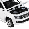 Машина "АВТОПАНОРАМА" Volkswagen Amarok, белый, 1/30, свет, звук, инерция, в/к 20*10*11 см