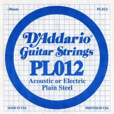 D'ADDARIO PL012 одиночная струна для акустической и электрогитары