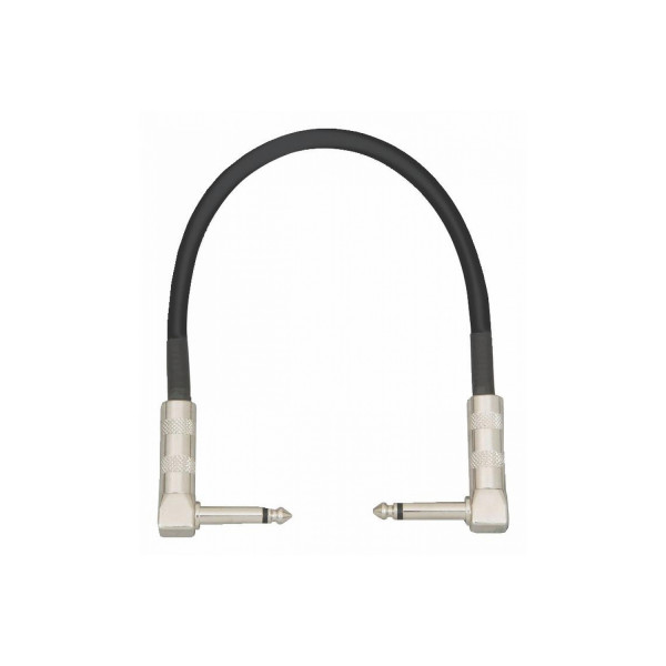 OnStage PC312B - сценический иструментальный кабель, 6.3 джек угловой <->6.3 джек угловой 30,48см