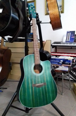 FLIGHT D-155C MAH BL акустическая гитара с вырезом