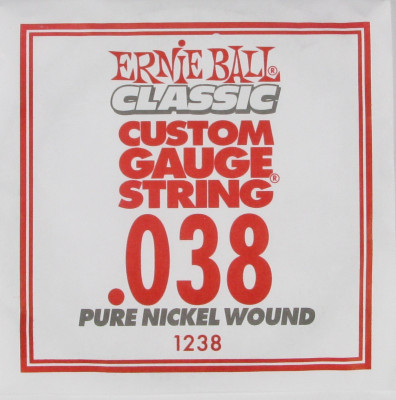 Ernie Ball 1238 калибр.038 одиночная для электрогитары/акустической гитары
