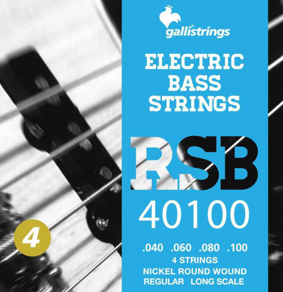 Комплект струн для электро баса GALLI STRINGS RSB40100, 4 струны, 040-100