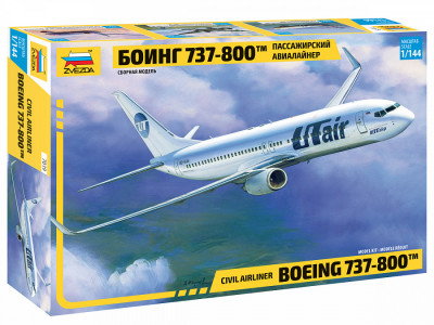 Пассажирский авиалайнер "Боинг 737-800" 1/144